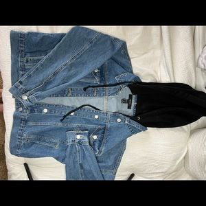 Jean jacket w/ hood